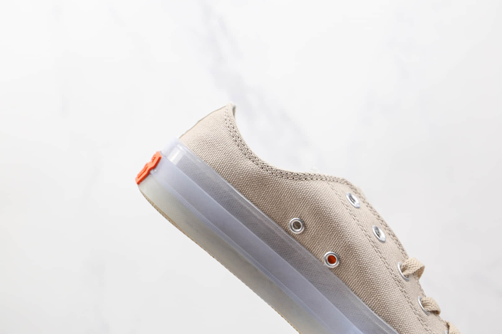 匡威Converse Chuck Taylor All Star CX公司级版本低帮果冻透明水晶底米色帆布鞋原盒原标 货号:171401C