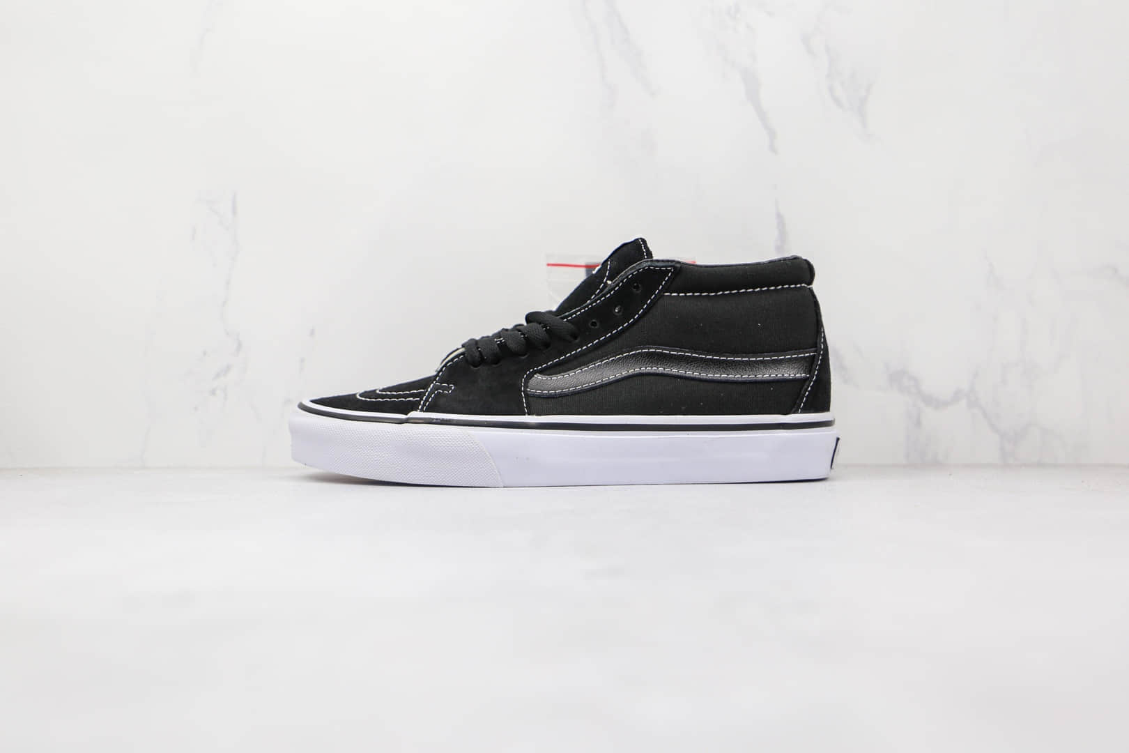 万斯Vans Sk8-Mid x JJJJound联名款公司级版本高帮黑色帆布鞋原楦头纸板打造原盒原标 (ID:72158) - 图片1