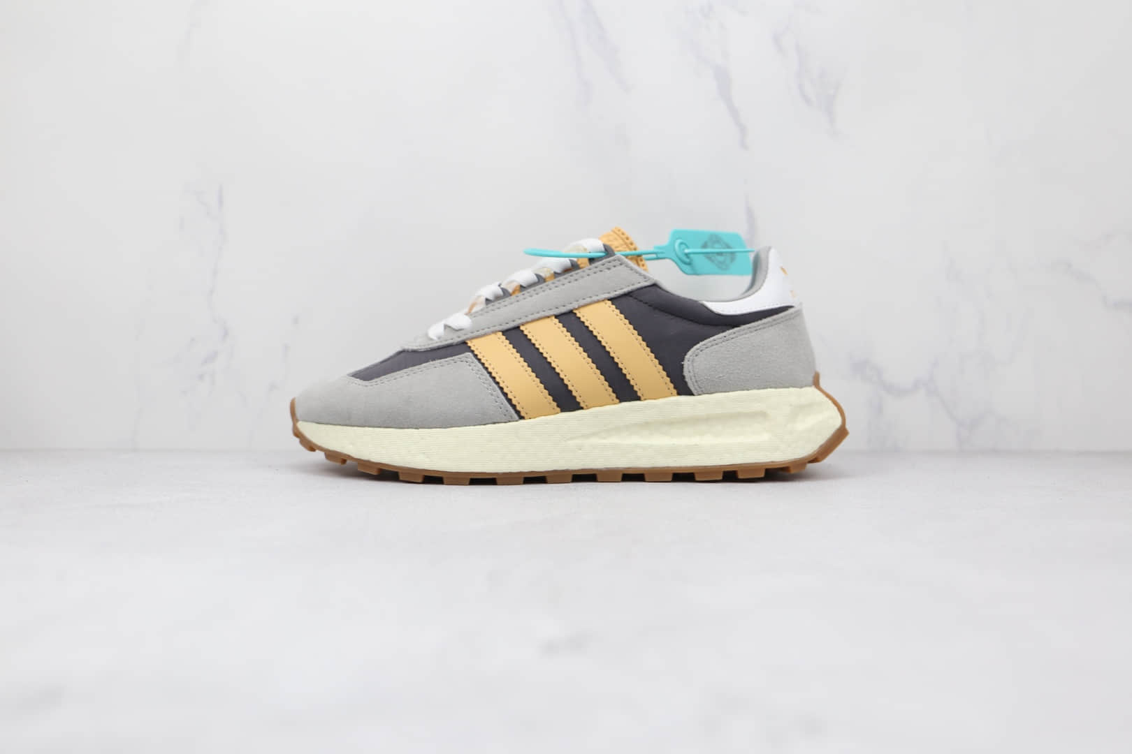 阿迪达斯Adidas RETROPY E5纯原版本三叶草厚底灰白橙色爆米花跑鞋原楦头纸板打造 (ID:72244) - 图片1
