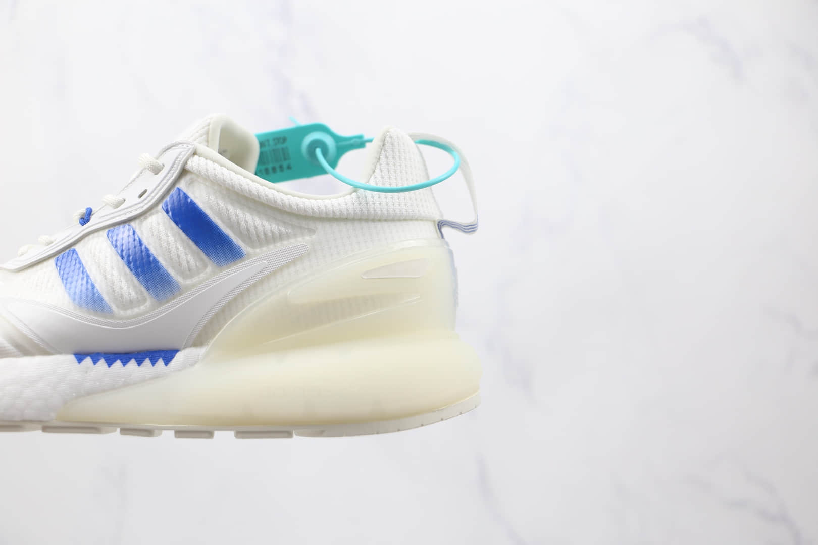 阿迪达斯Adidas Originals ZX 2K Boost 2.0纯原版本三叶草白蓝色ZX 2K爆米花跑鞋原档案数据开发 货号:GX1007