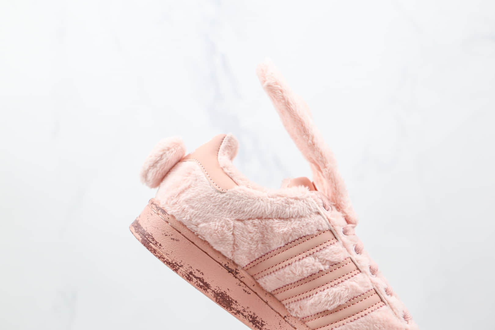 阿迪达斯Adidas originals Superstar Karoro纯原版本三叶草粉兔子长绒贝壳头板鞋原盒原标 货号:FZ5258
