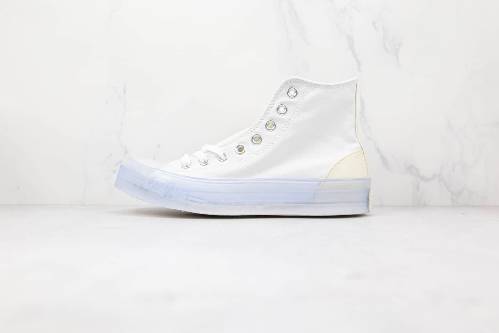 匡威Converse Chuck Taylor All Star CX公司级版本高帮白色水晶底果冻帆布鞋原盒原标 (ID:72715) - 图片1