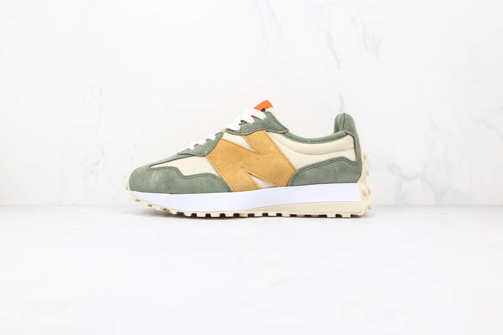 新百伦New Balance 327纯原版本复古NB327米绿敏感内容拼接老爹鞋原楦头纸板打造 (ID:73118) - 图片1