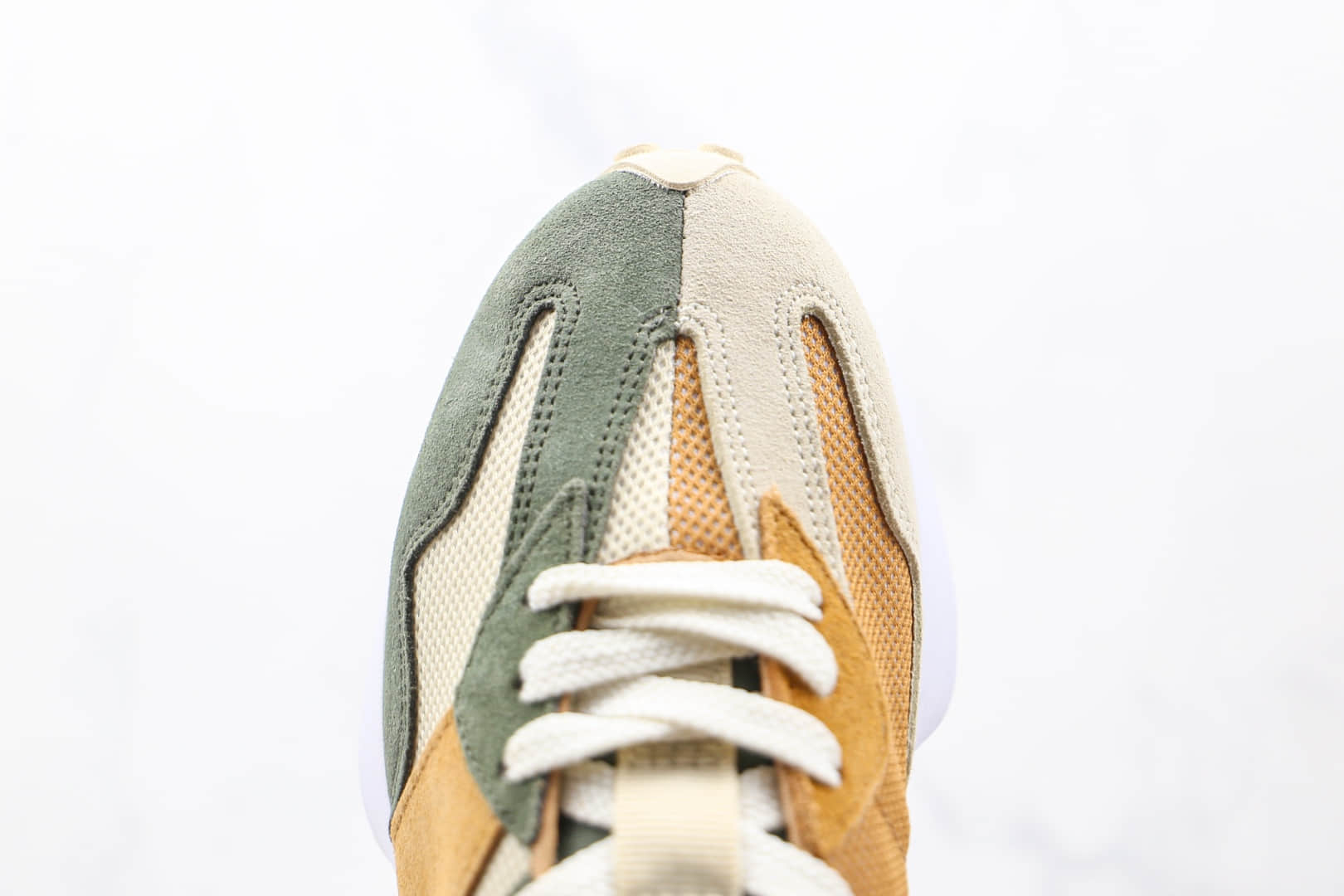 新百伦New Balance 327纯原版本复古NB327米绿敏感内容拼接老爹鞋原楦头纸板打造 货号：MS327敏感内容C