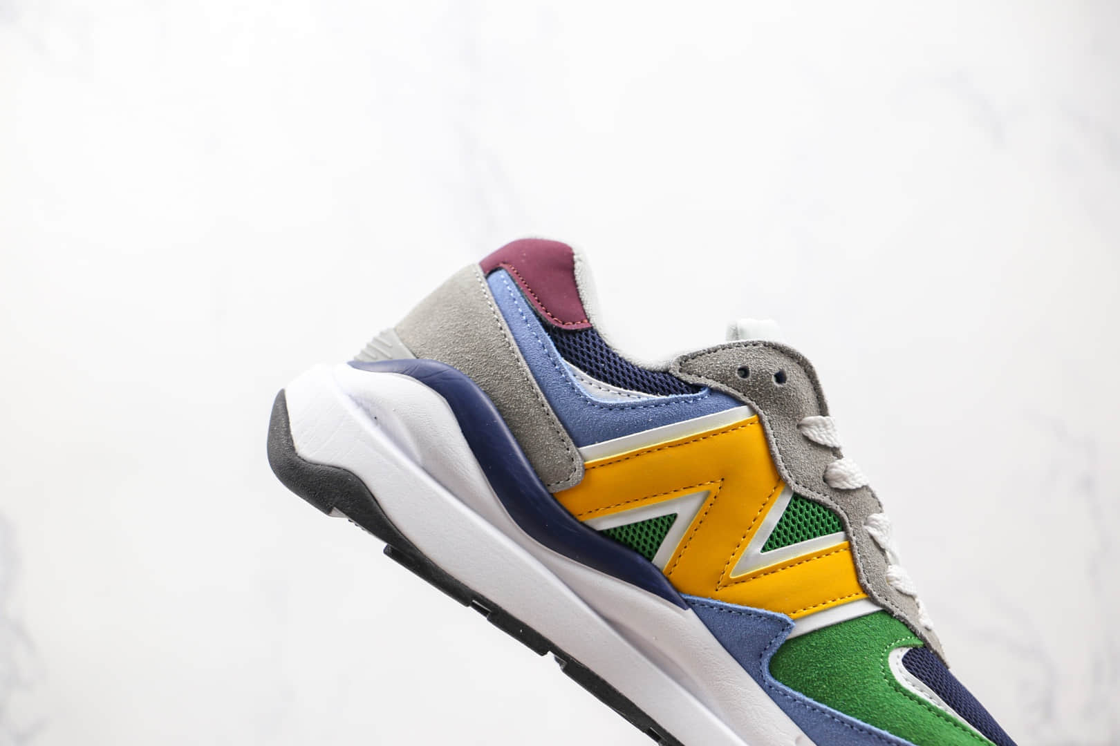 新百伦New Balance 5740纯原版本网面蓝绿藏青灰敏感内容彩色拼接NB5740复古老爹鞋原盒原标 货号:M5740GA