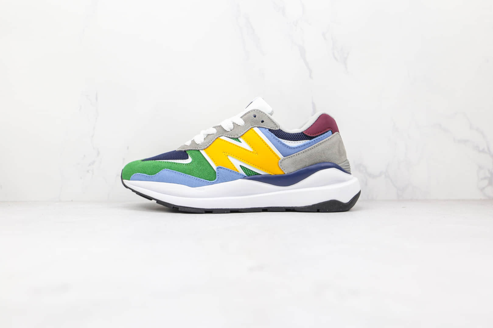 新百伦New Balance 5740纯原版本网面蓝绿藏青灰敏感内容彩色拼接NB5740复古老爹鞋原盒原标 货号:M5740GA