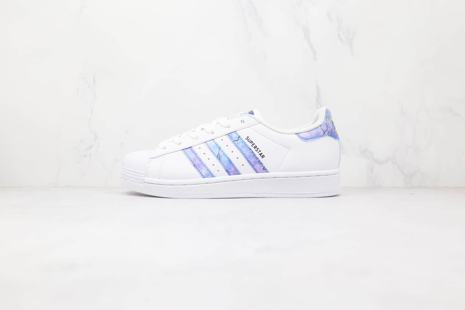 阿迪达斯adidas Superstar Abalone纯原版本三叶草贝壳头白蓝紫色蓝绿紫渐变激光镭射板鞋原档案数据开发 (ID:73205) - 图片1