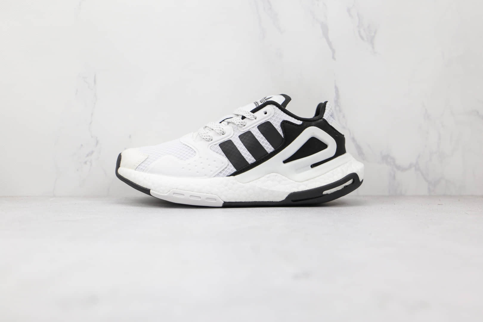 阿迪达斯Adidas Day Jogger 2021 Boost纯原版本夜行者二代网面白黑色爆米花跑鞋原盒原标 (ID:73521) - 图片1