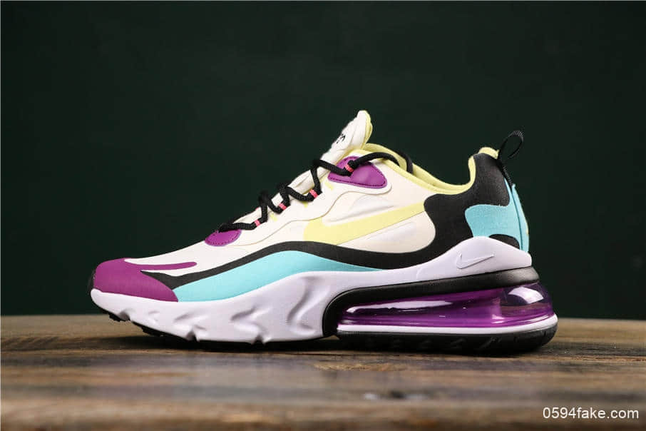 耐克Nike React Air Max 270公司级瑞亚高桥盾网纱系列机能半气垫跑步鞋 (ID:7357) - 图片1