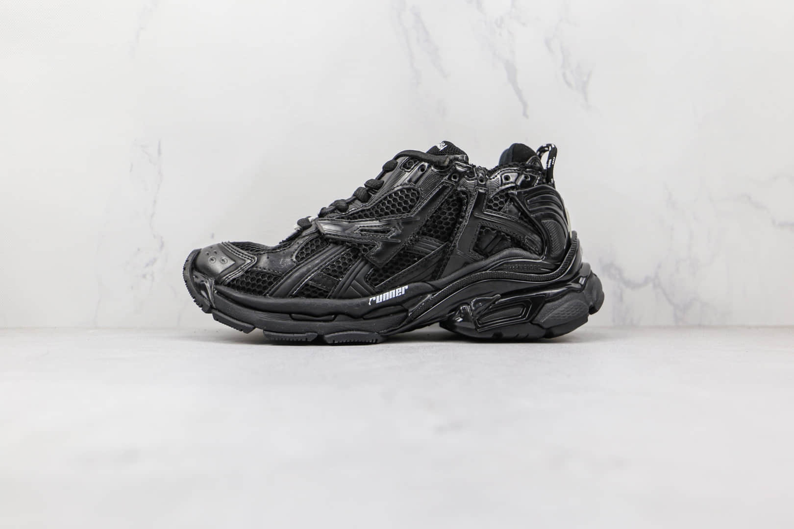 巴黎世家Balenciaga Runner纯原版本七代黑色复古做旧老爹鞋原档案数据开发原盒原标 (ID:73917) - 图片1