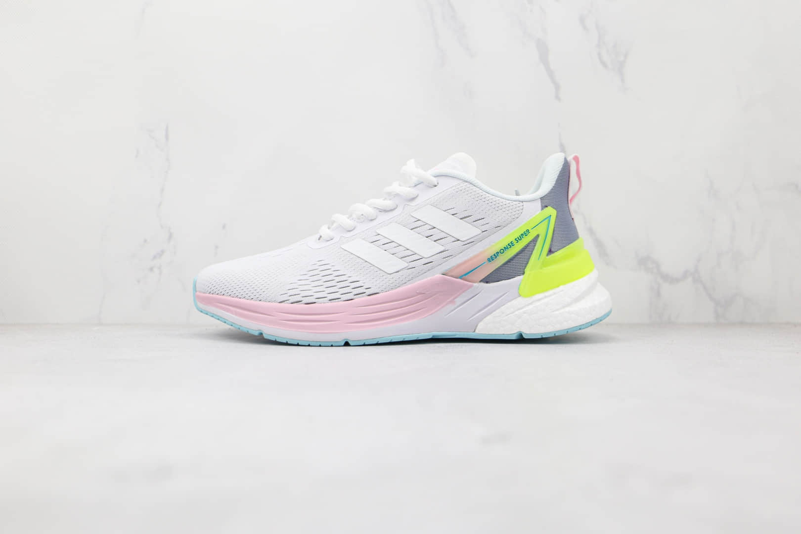 阿迪达斯Adidas RESPONSE SUPER纯原版本爆米花SR-l.PACE 5.0白粉色慢跑鞋原盒原标 货号:FY8887