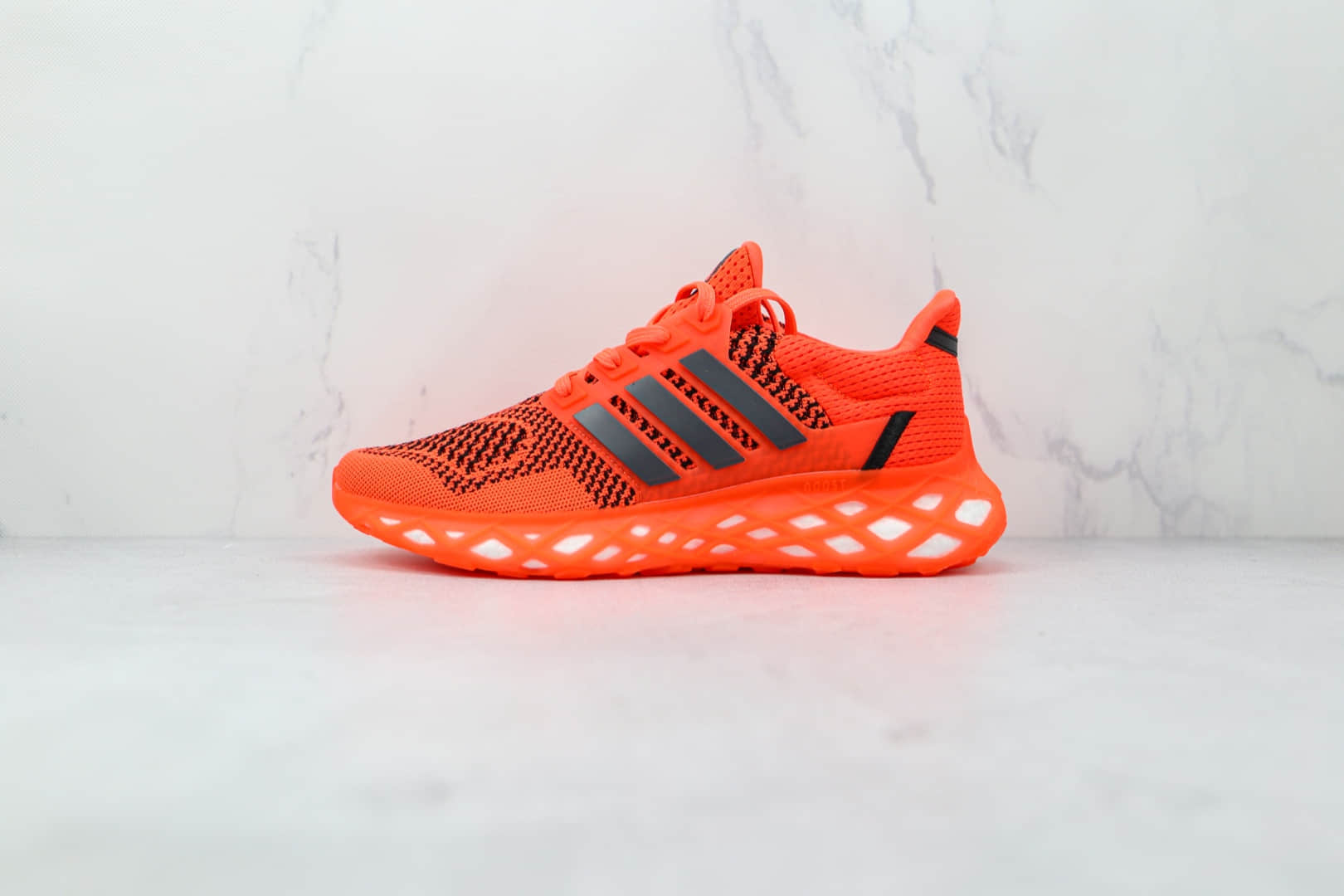 阿迪达斯Adidas Ultra Boost Web DNA纯原版本橘红黑色DNA爆米花跑鞋原楦头纸板打造 (ID:74610) - 图片1