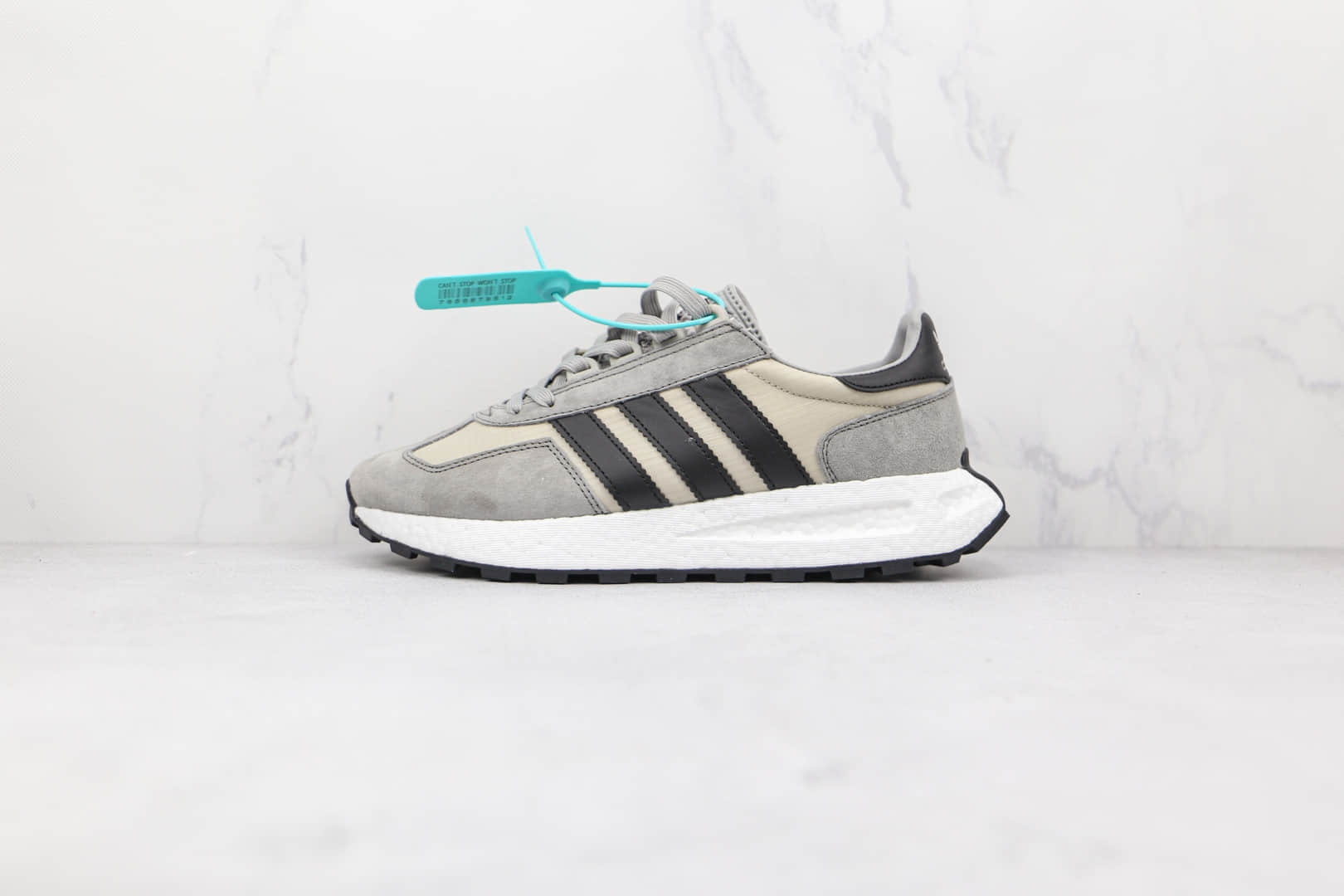 阿迪达斯ADIDAS RETROPY E5纯原版本三叶草灰黑色厚底爆米花跑鞋原鞋开模一比一打造 (ID:75070) - 图片1