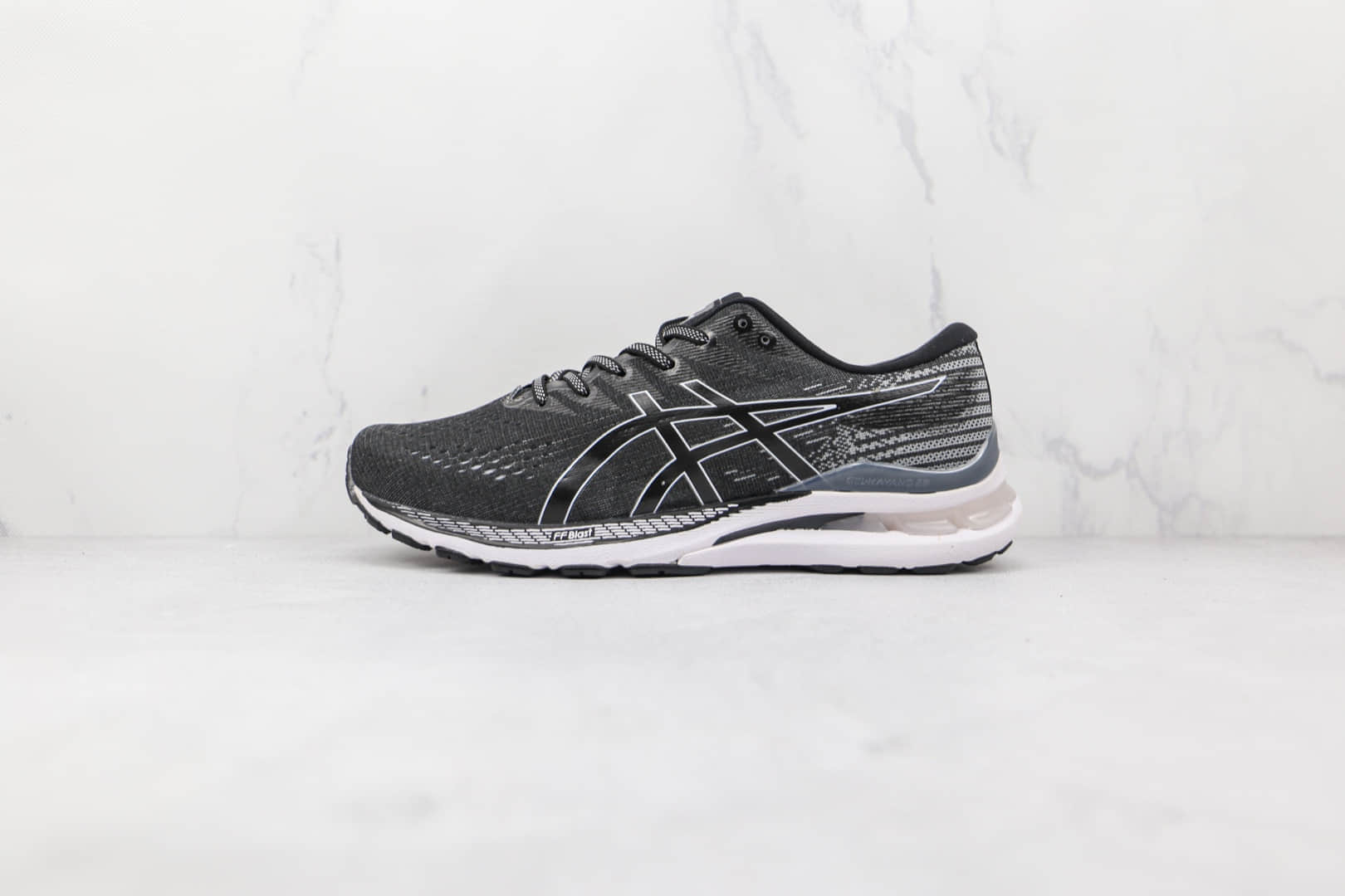 亚瑟士ASICS GEL-KAYANO 28纯原版本灰黑色K28缓震跑步鞋原档案数据开发 货号:1012B048-003