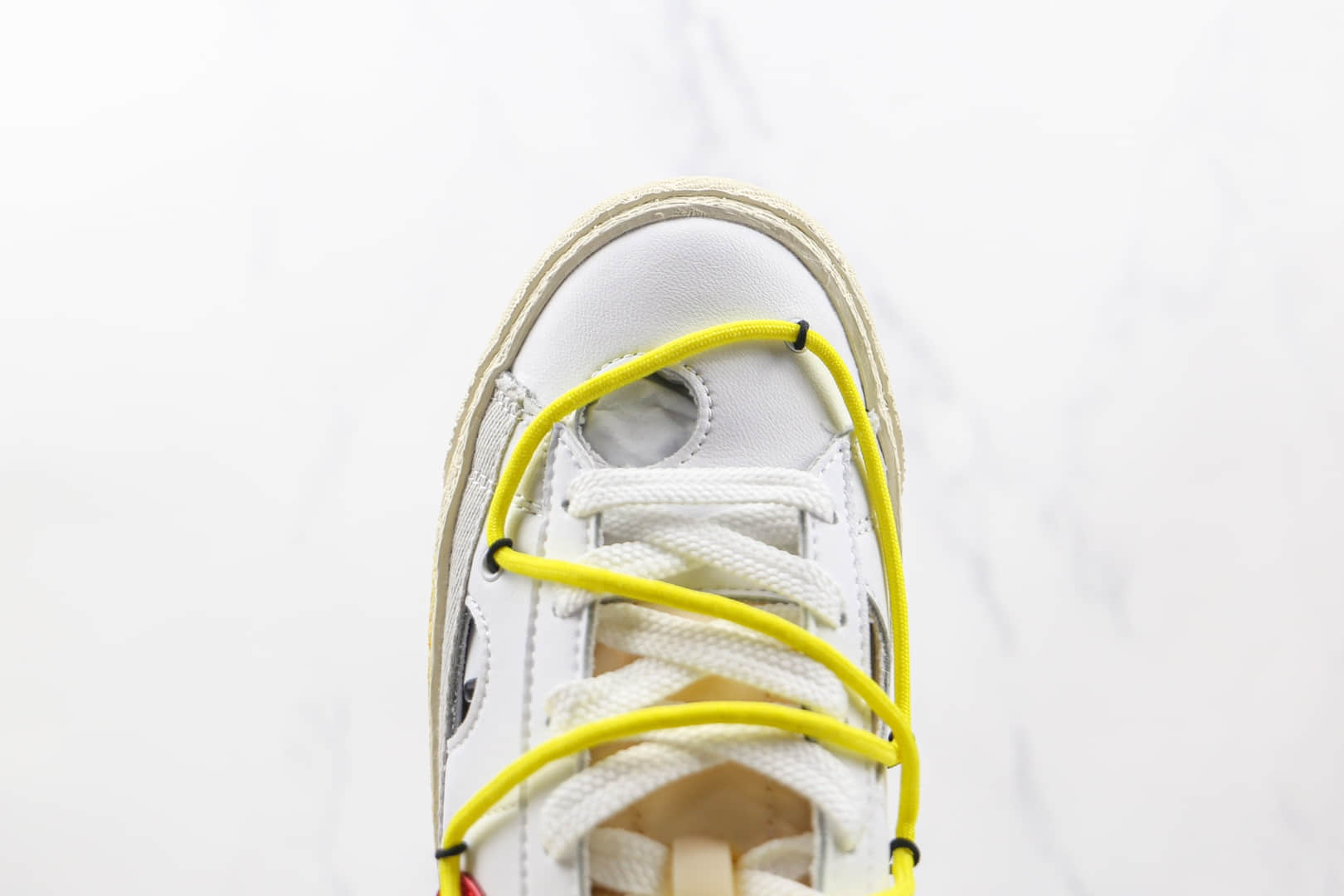 耐克Nike Blazer Low x Off-White联名款纯原版本白红黄绑带低帮开拓者板鞋原盒原标 货号:DH7863-100