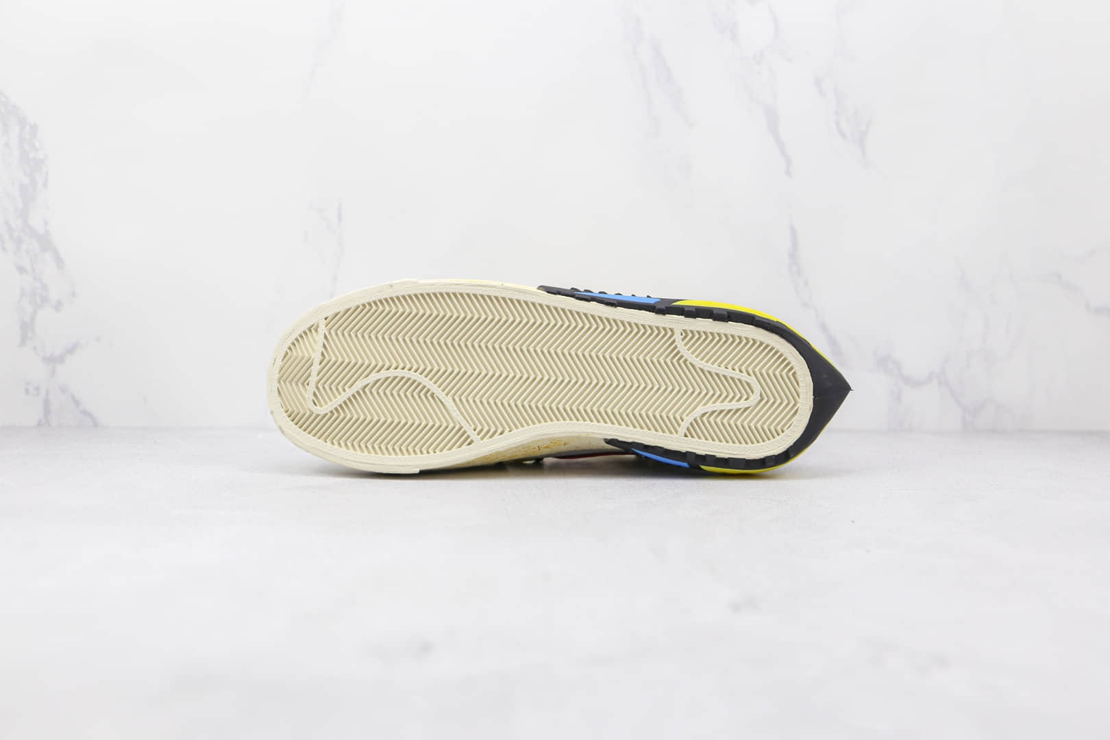 耐克Nike Blazer Low x Off-White联名款纯原版本白红黄绑带低帮开拓者板鞋原盒原标 货号:DH7863-100