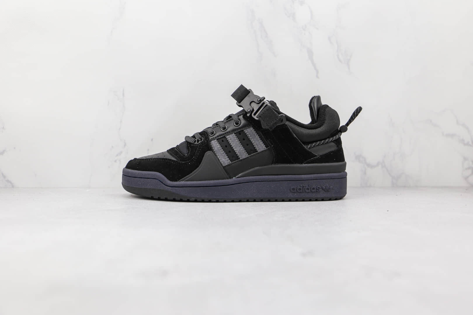 阿迪达斯Adidas Forum Low x Bad Bunny联名款纯原版本低帮黑色黑兔板鞋原档案数据开发 货号:GW5021