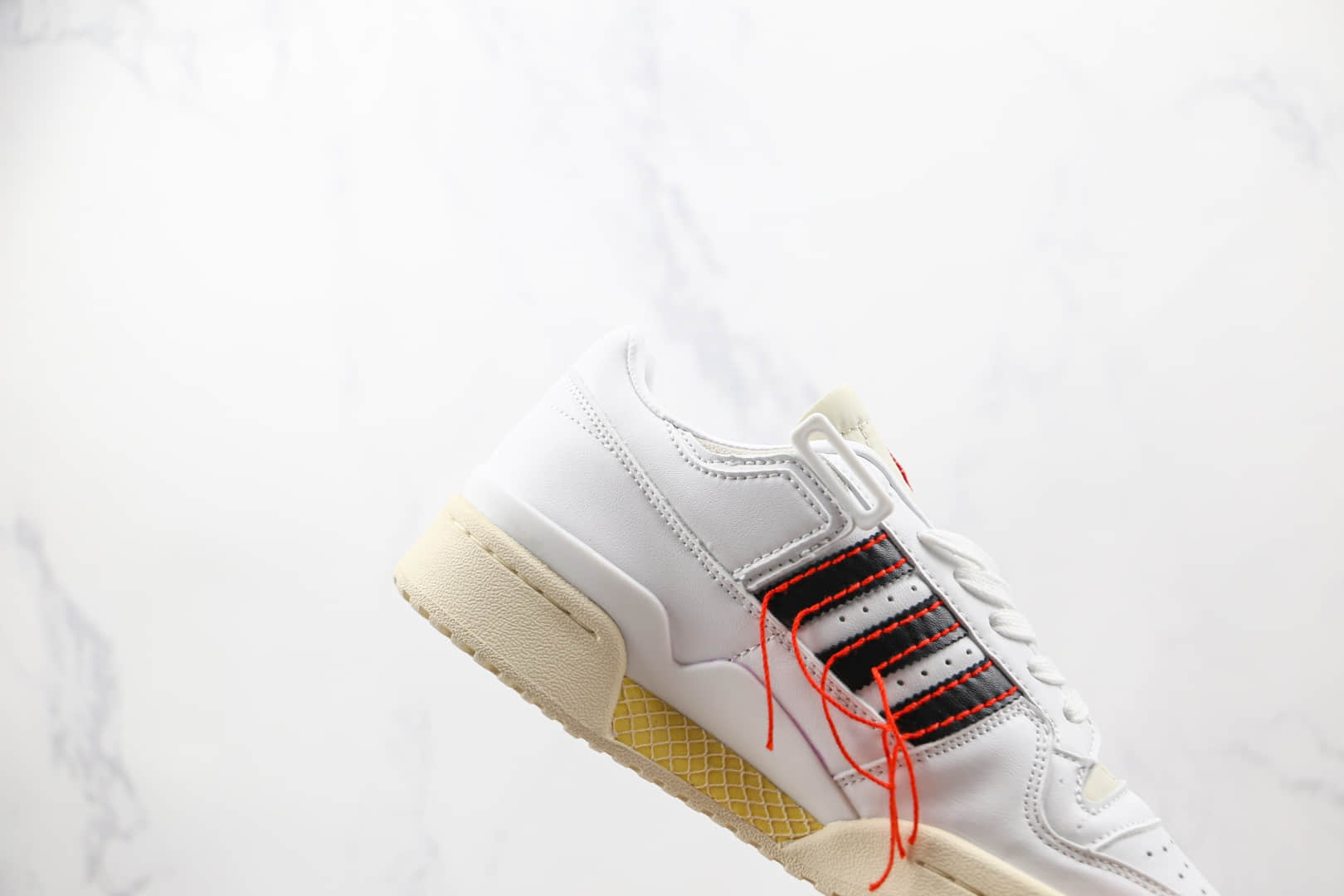 阿迪达斯Adidas Forum 84 Low纯原版本三叶草新款白黑色流苏线头板鞋原档案数据开发 货号:FZ3774