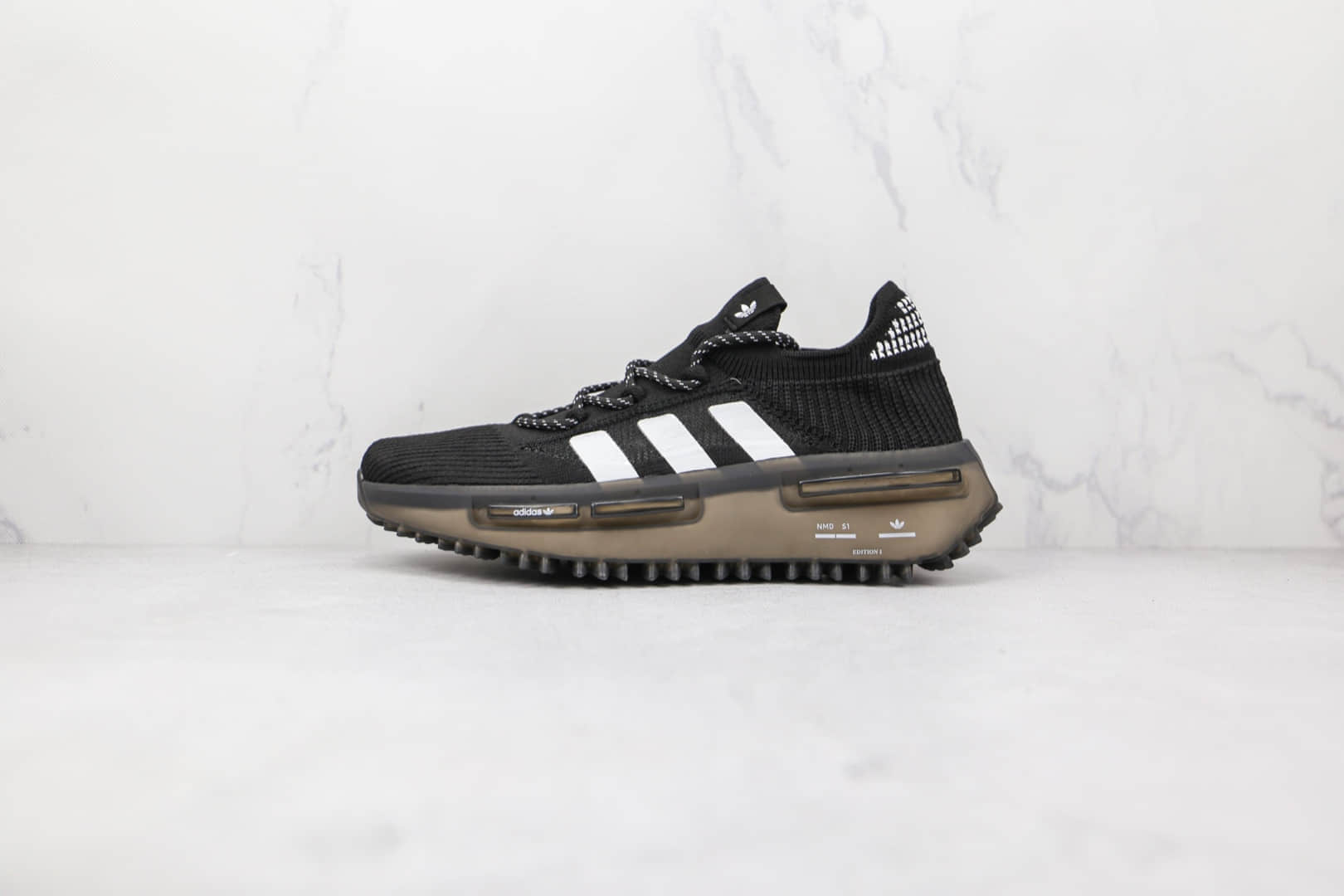 阿迪达斯adidas NMD S1纯原版本菲董黑色NMD爆米花跑鞋原盒原标 (ID:76333) - 图片1