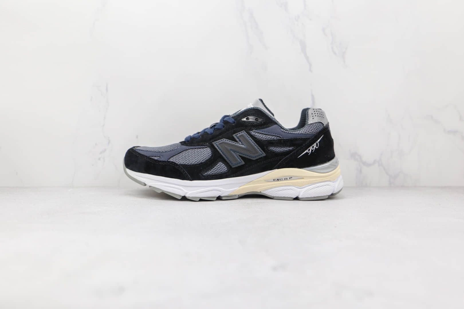 新百伦NEW BALANCE 990 V3纯原版本美产复古藏青色慢跑鞋原楦头纸板打造 货号:M990KI3
