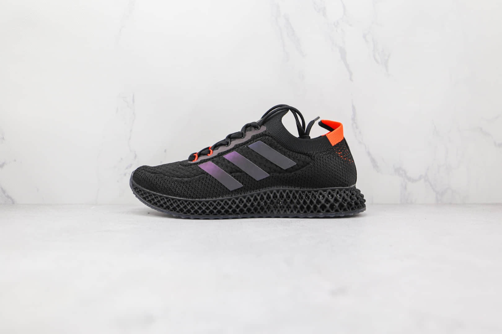 阿迪达斯Adidas 4D ULTRA纯原版本黑桔绿色4D爆米花跑鞋原档案数据开发 (ID:76663) - 图片1
