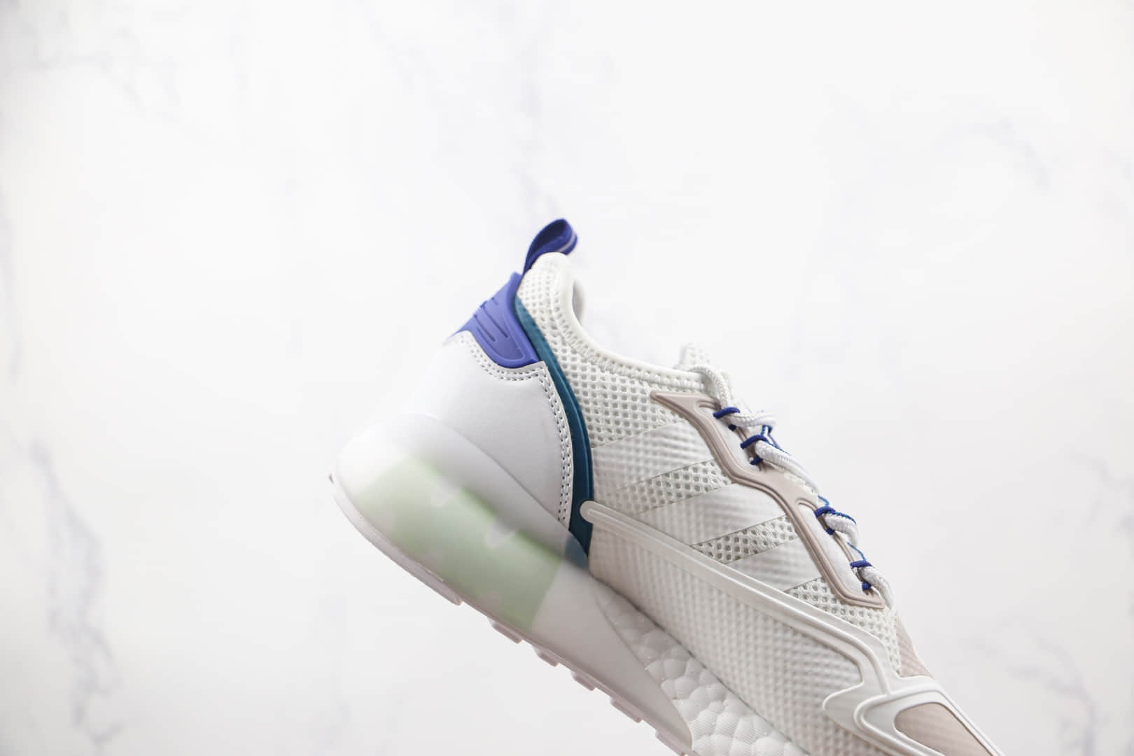 阿迪达斯Adidas Originals ZX 2K Boost纯原版本白蓝色ZX 2K爆米花跑鞋原档案数据开发 货号:GY3548