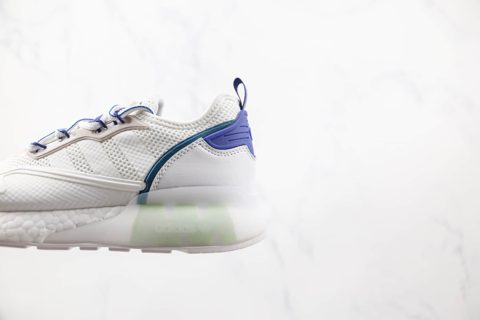 阿迪达斯Adidas Originals ZX 2K Boost纯原版本白蓝色ZX 2K爆米花跑鞋原档案数据开发 货号:GY3548