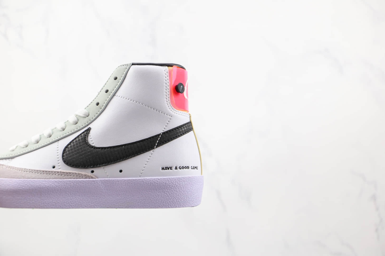 耐克NIKE Blazer MID‘77 VNTG纯原版本中帮开拓者电玩白黑粉色板鞋原盒原标 货号:DO2331-101