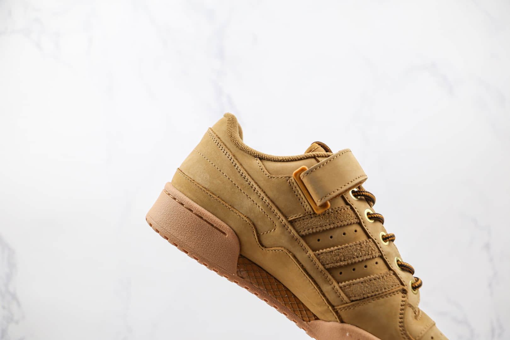 阿迪达斯Adidas Forum Low Wheat x atmos联名款小麦色魔术贴板鞋原盒原标 货号:GX3953