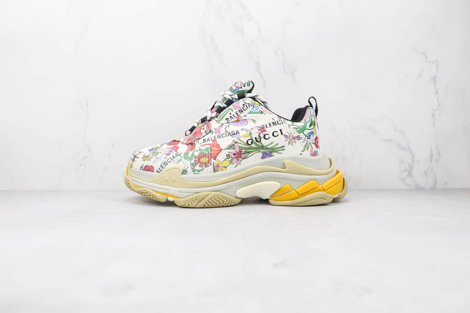 巴黎世家Balenciaga x Gucci古驰联名款纯原版本一代印花老爹鞋原盒原标 (ID:77419) - 图片1