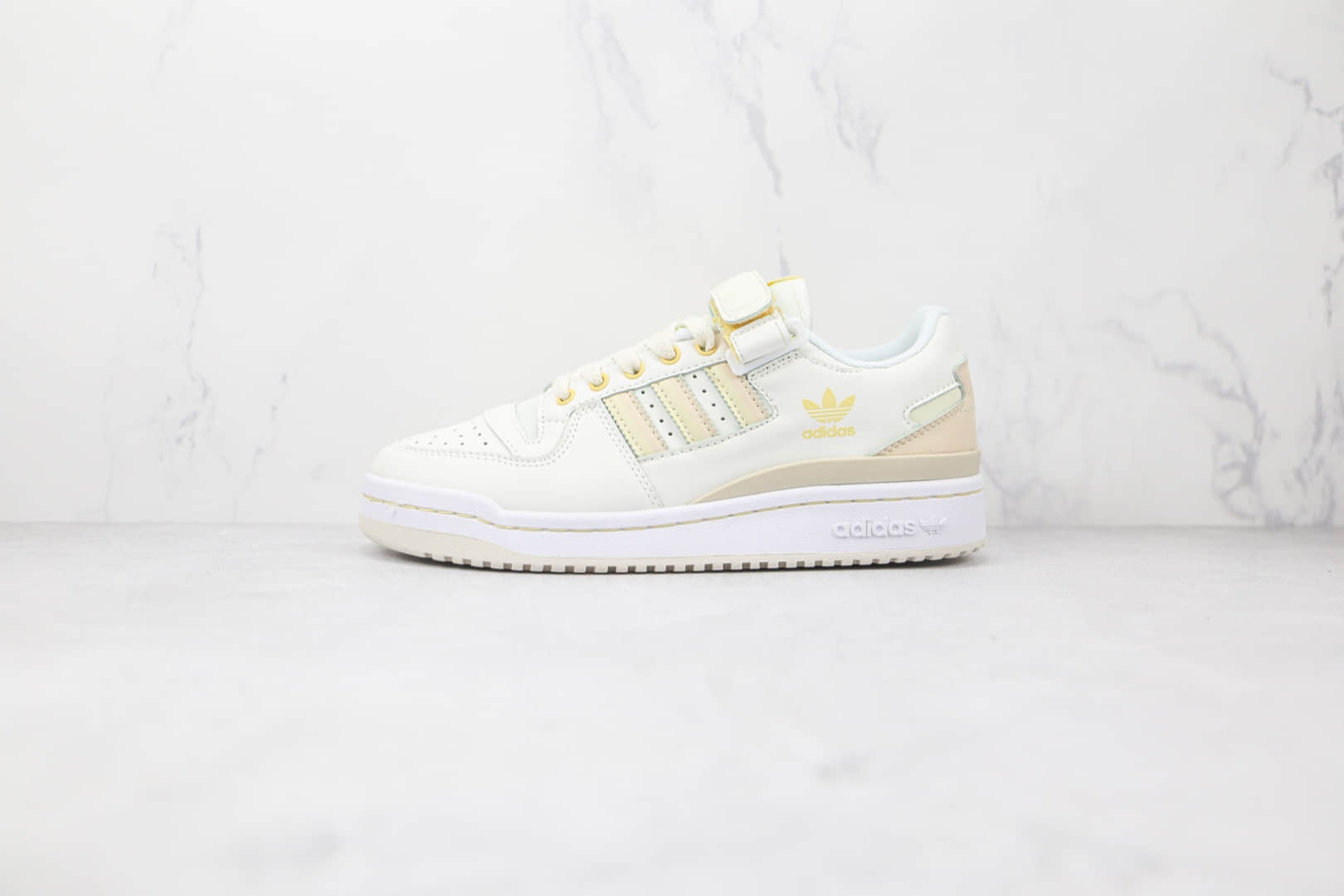 阿迪达斯adidas Originals Forum RX纯原版本三叶草魔术贴浅米白色复古板鞋原档案数据开发 (ID:77427) - 图片1
