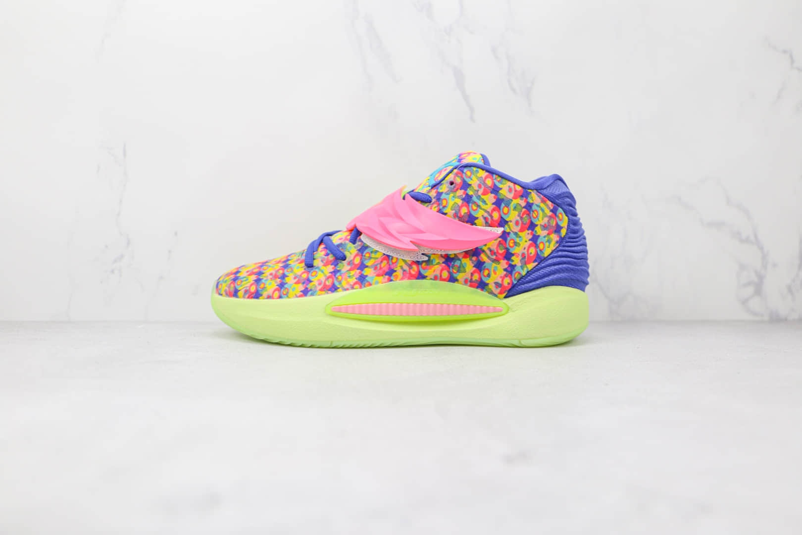 耐克Nike Zoom KD 14纯原版本杜兰特14代扎染粉紫色印花篮球鞋支持实战 货号:DO6902-400