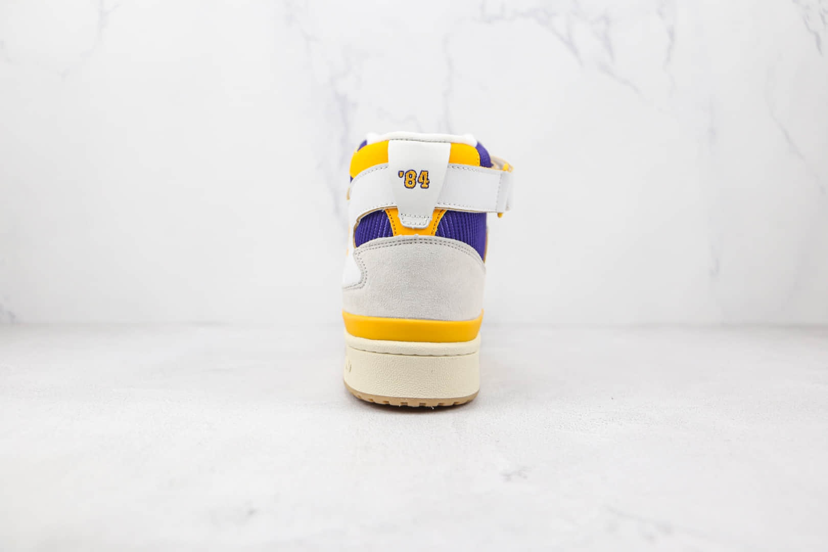 阿迪达斯Adidas Forum 84 HIGH纯原版本三叶草魔术贴白紫敏感内容板鞋原鞋开模一比一打造 货号：GX9054