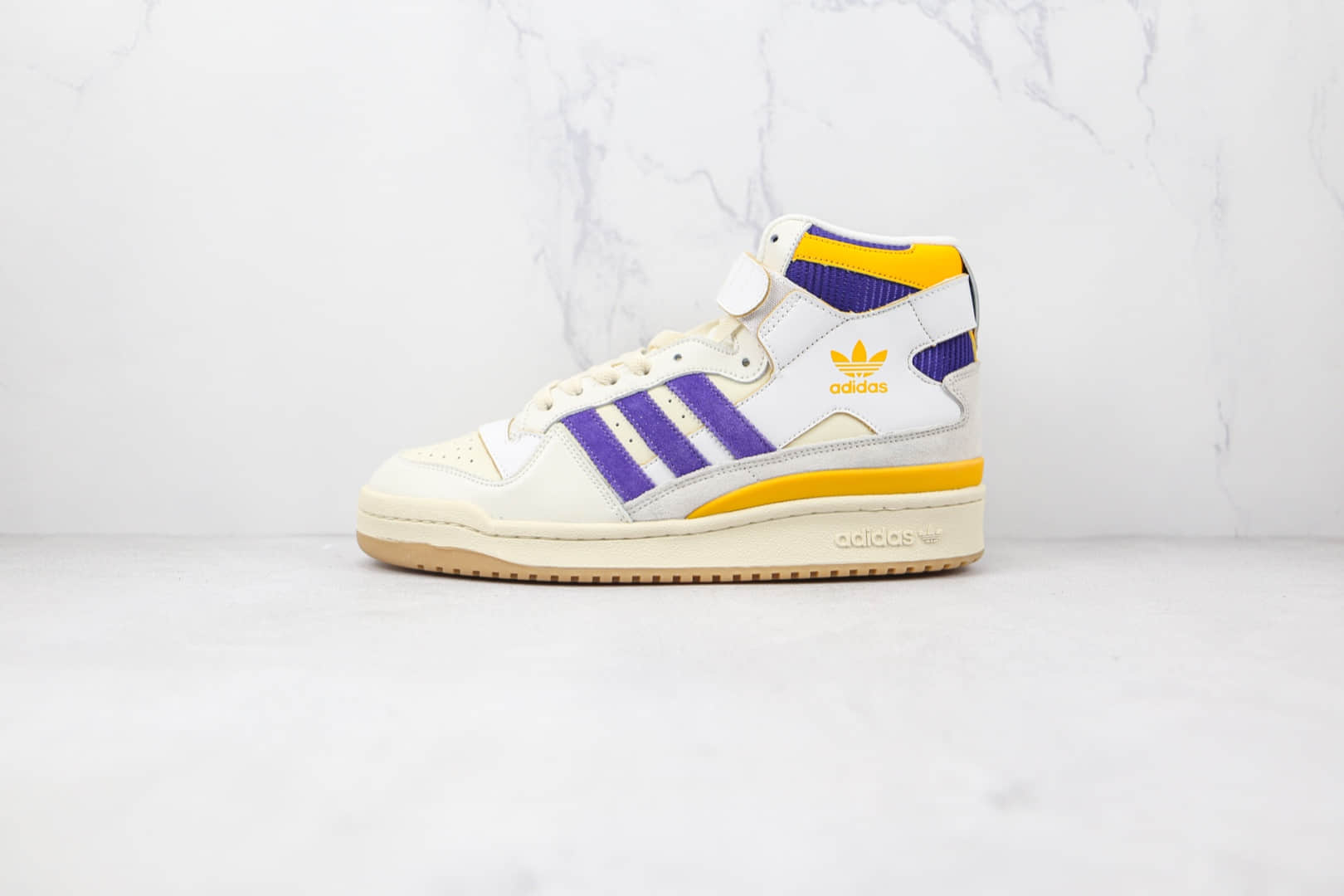阿迪达斯Adidas Forum 84 HIGH纯原版本三叶草魔术贴白紫敏感内容板鞋原鞋开模一比一打造 (ID:77555) - 图片1