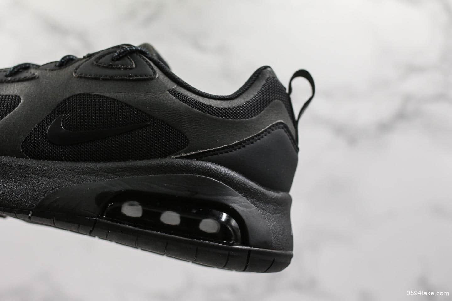 耐克Nike Air Max 200半掌气垫翻毛皮拼接公司级版本休闲运动鞋内置Max气垫 货号:AQ2568-003
