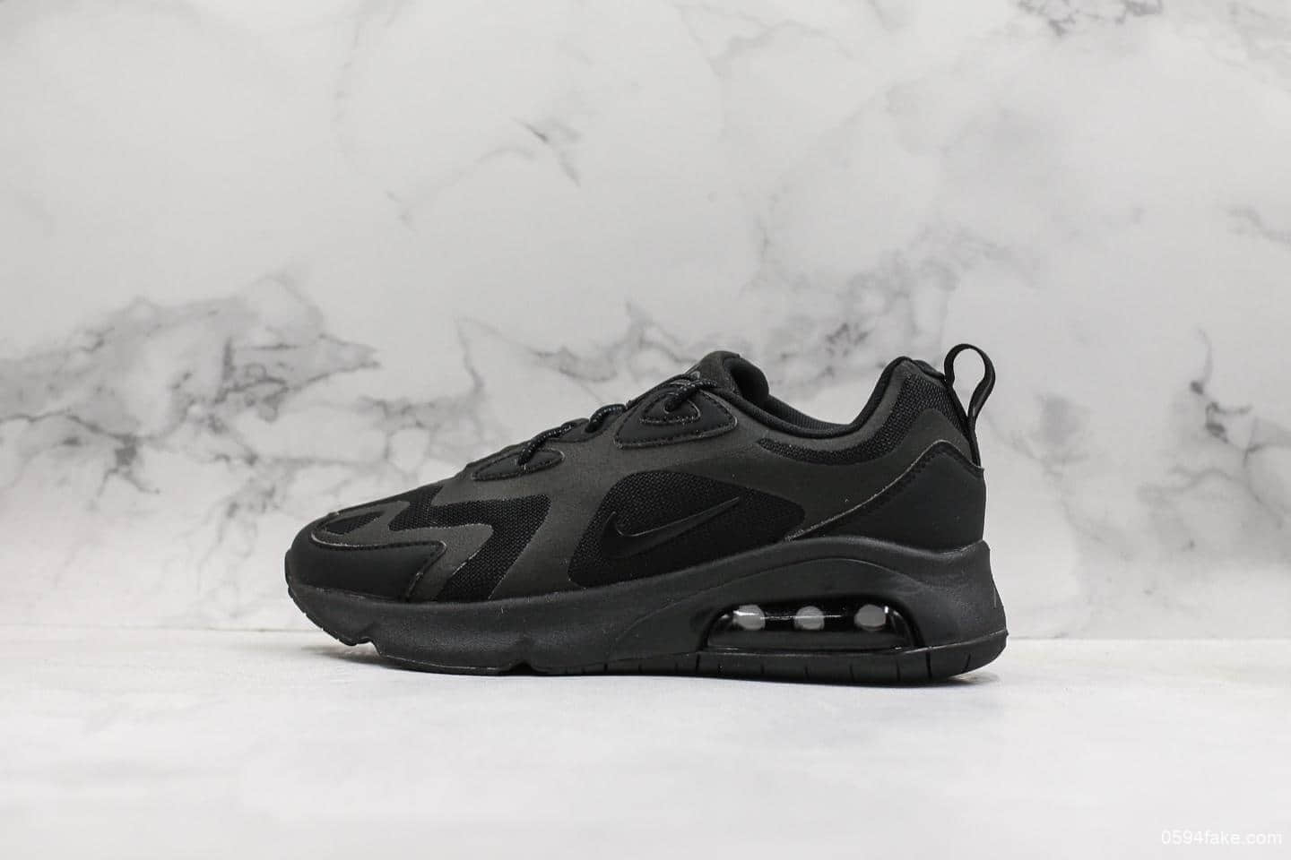 耐克Nike Air Max 200半掌气垫翻毛皮拼接公司级版本休闲运动鞋内置Max气垫 货号:AQ2568-003
