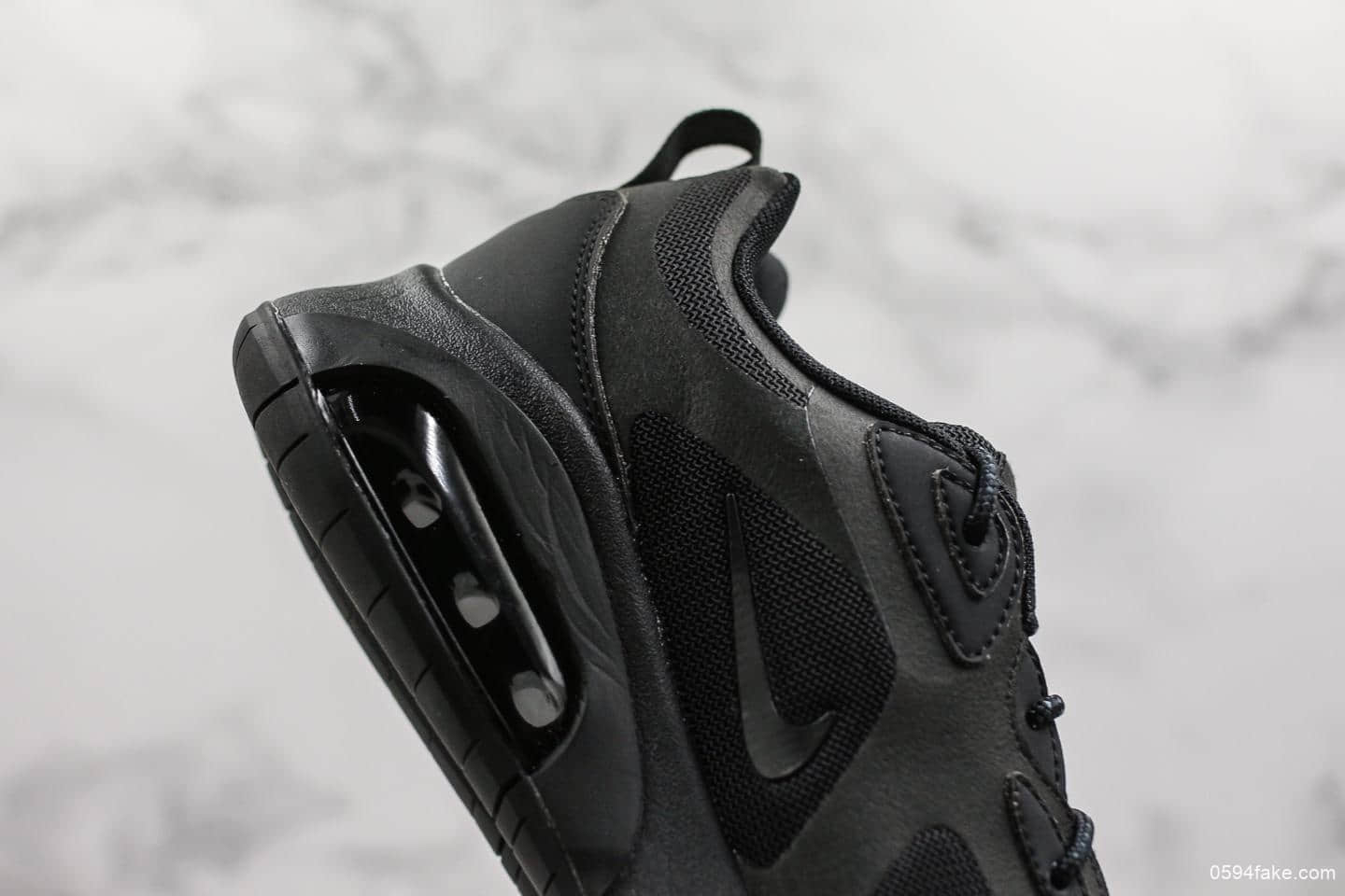 耐克Nike Air Max 200半掌气垫翻毛皮拼接公司级版本休闲运动鞋内置Max气垫 货号:AQ2568-003
