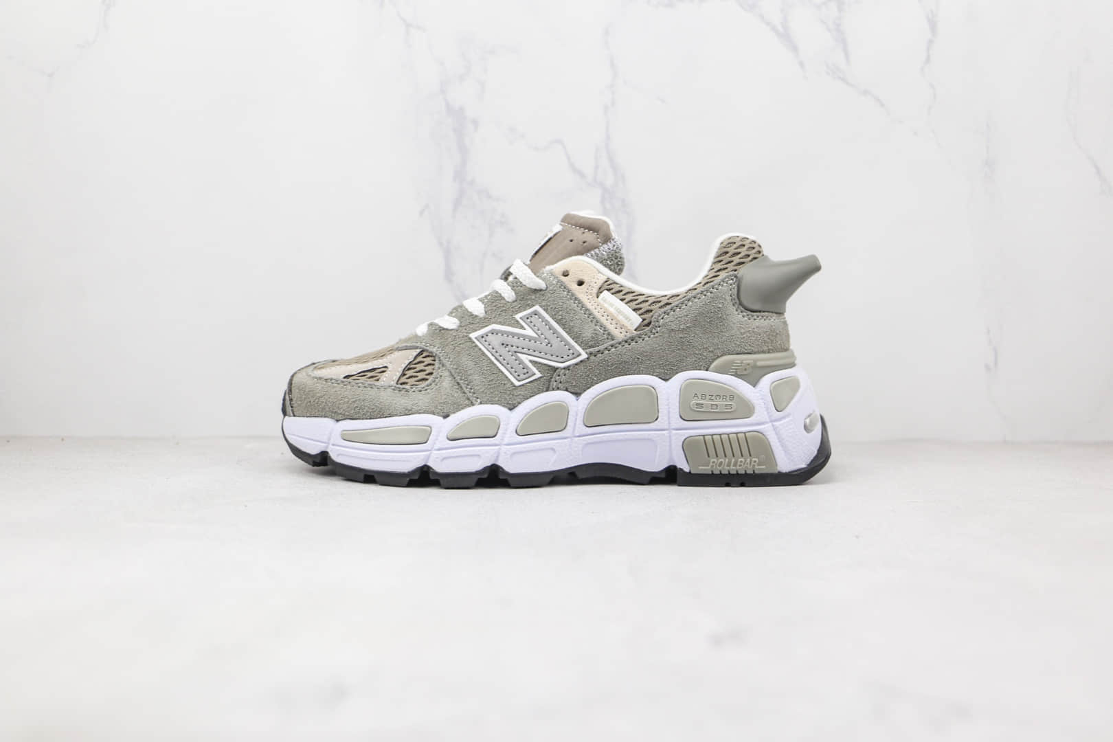 新百伦New Balance 574 Yurt x Salehe Bembury联名款纯原版本灰色NB574慢跑鞋原楦头纸板打造 (ID:77838) - 图片1