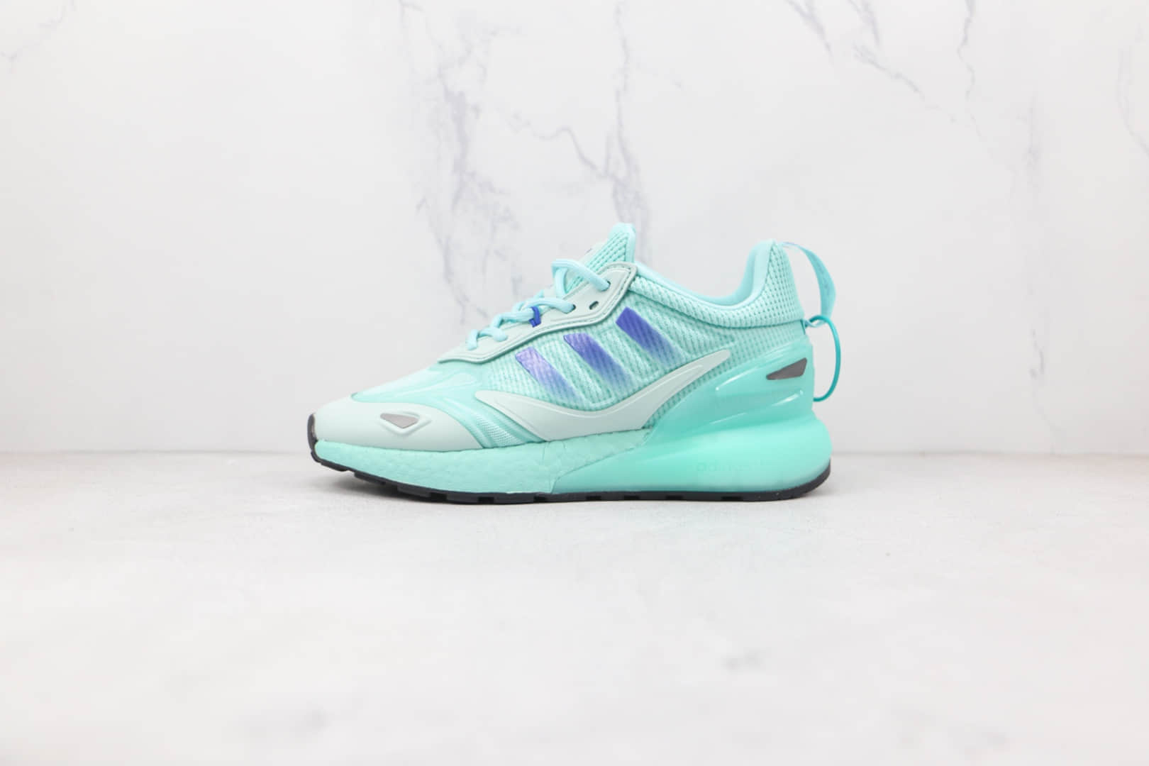 阿迪达斯Adidas Originals ZX 2K Boost纯原版本蓝绿色ZX 2K爆米花跑鞋原楦头纸板打造 (ID:78274) - 图片1