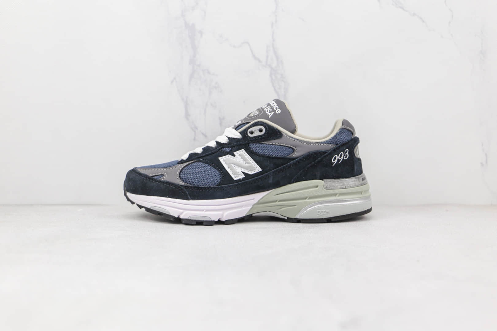新百伦New Balance in USA MR993GL纯原版本灰蓝色NB993复古慢跑鞋原楦头纸板打造 (ID:78362) - 图片1