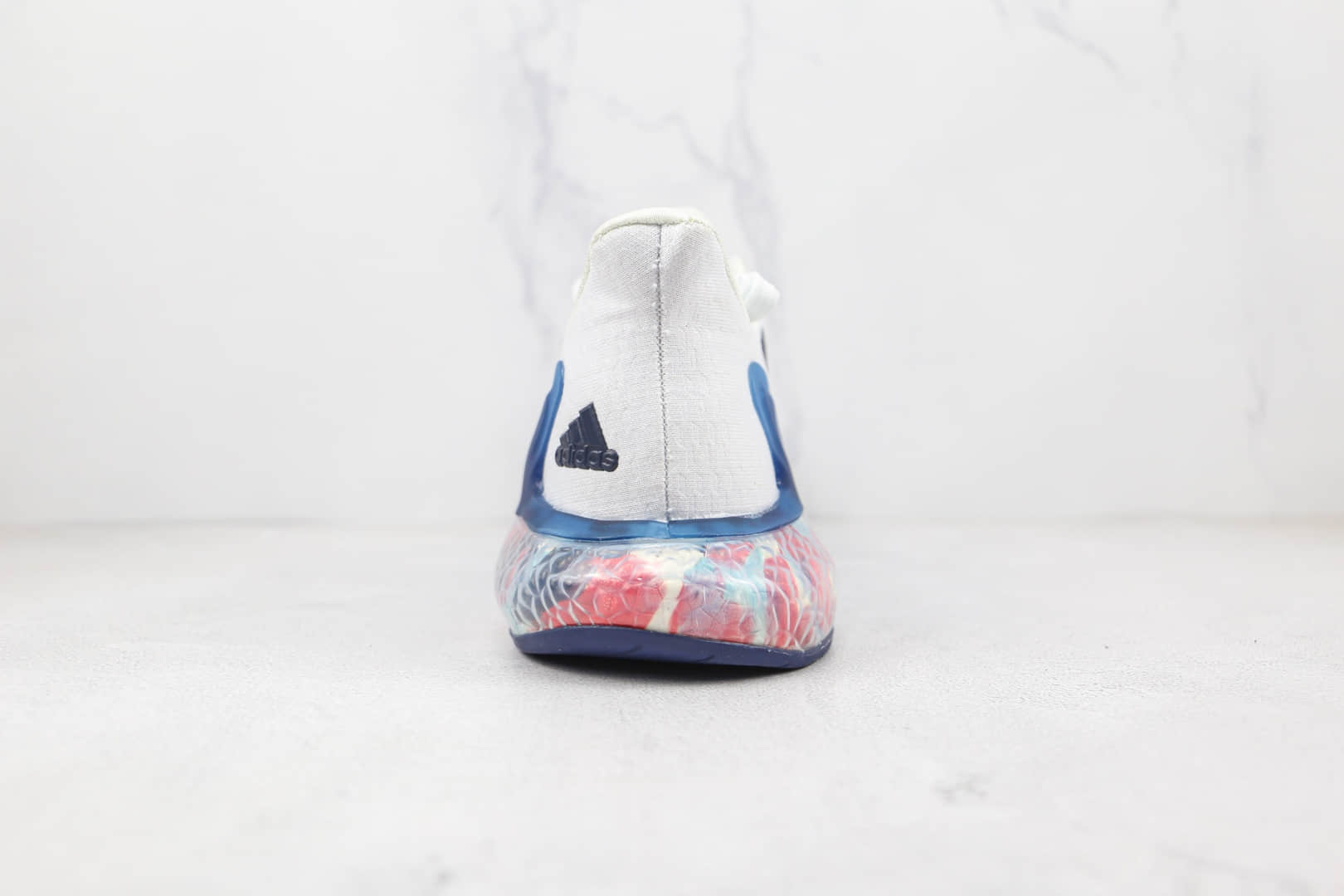 阿迪达斯Adidas AlphaBounce FT纯原版本阿尔法7代白深蓝色波点爆米花跑鞋原楦头纸板打造 货号:CG3717
