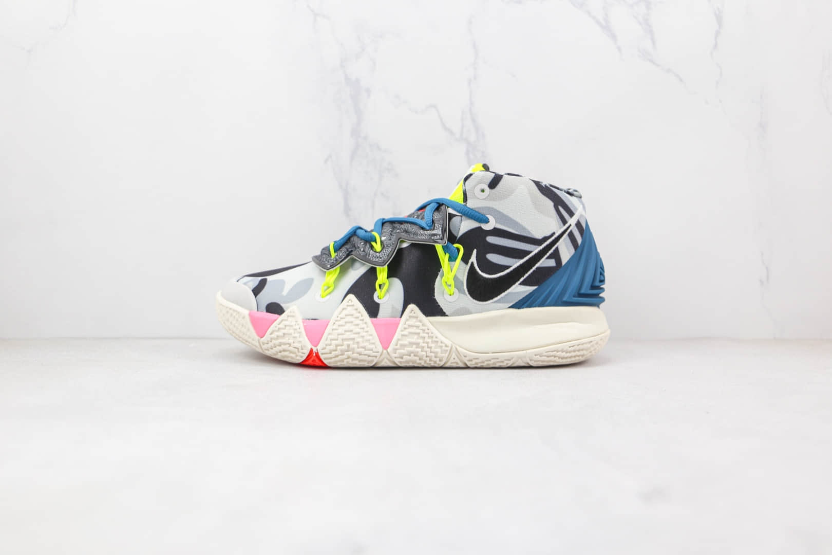 耐克NIKE KYBRID S2灭世纯原版本欧文S2迷彩白蓝色篮球鞋原档案数据开发 (ID:78494) - 图片1