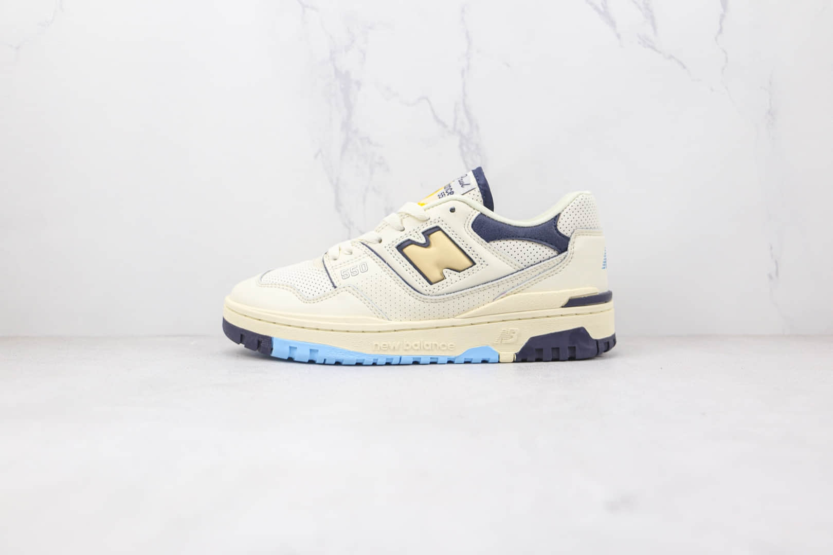 新百伦New Balance 550纯原版本米白蓝黄复古慢跑鞋原楦头纸板打造 货号:BB550RP1