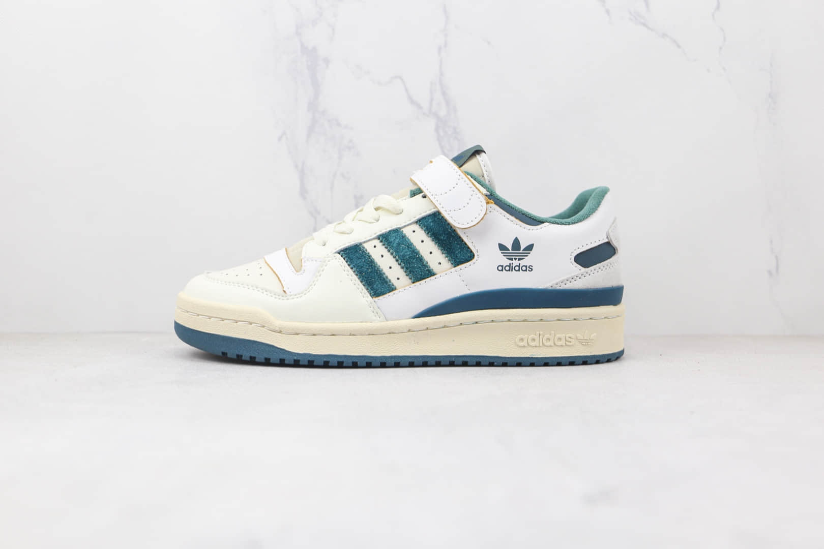 阿迪达斯Adidas originals Forum 84 low纯原版本魔术贴白绿色复古板鞋原楦头纸板打造 (ID:79295) - 图片1