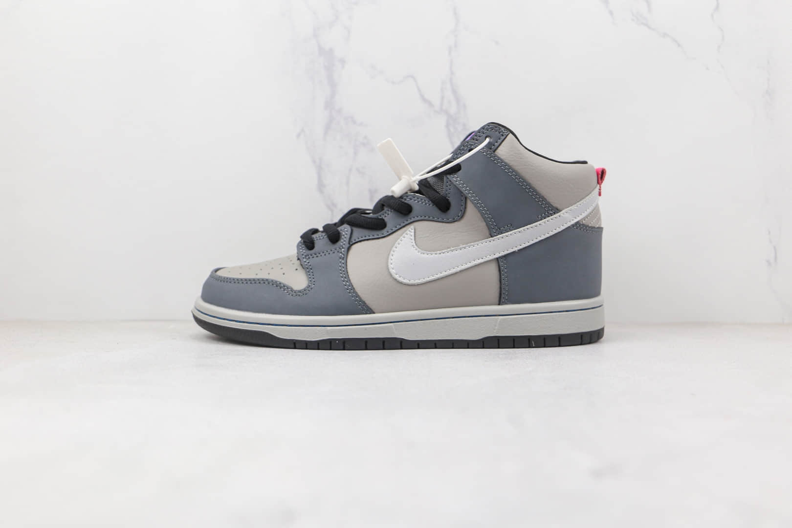 耐克Nike SB Dunk High Pro Medium Grey纯原版本高帮SB DUNK燧石灰板鞋内置气垫 (ID:79462) - 图片1