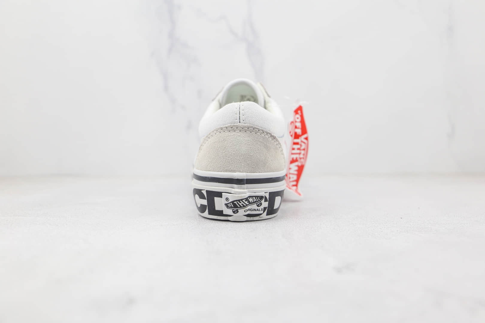 万斯Vans Old Skool COMME des GARÇONS x 敏感内容G联名款公司级版本黑白色硫化帆布鞋原盒原标