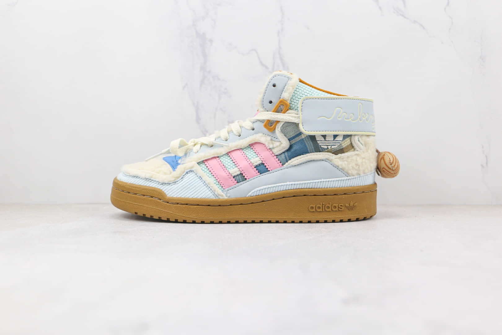 阿迪达斯Adidas Originals Forum Exhibit x Melting Sadness联名款纯原版本三叶草蓝兔子板鞋原楦头纸板打造 (ID:79581) - 图片1