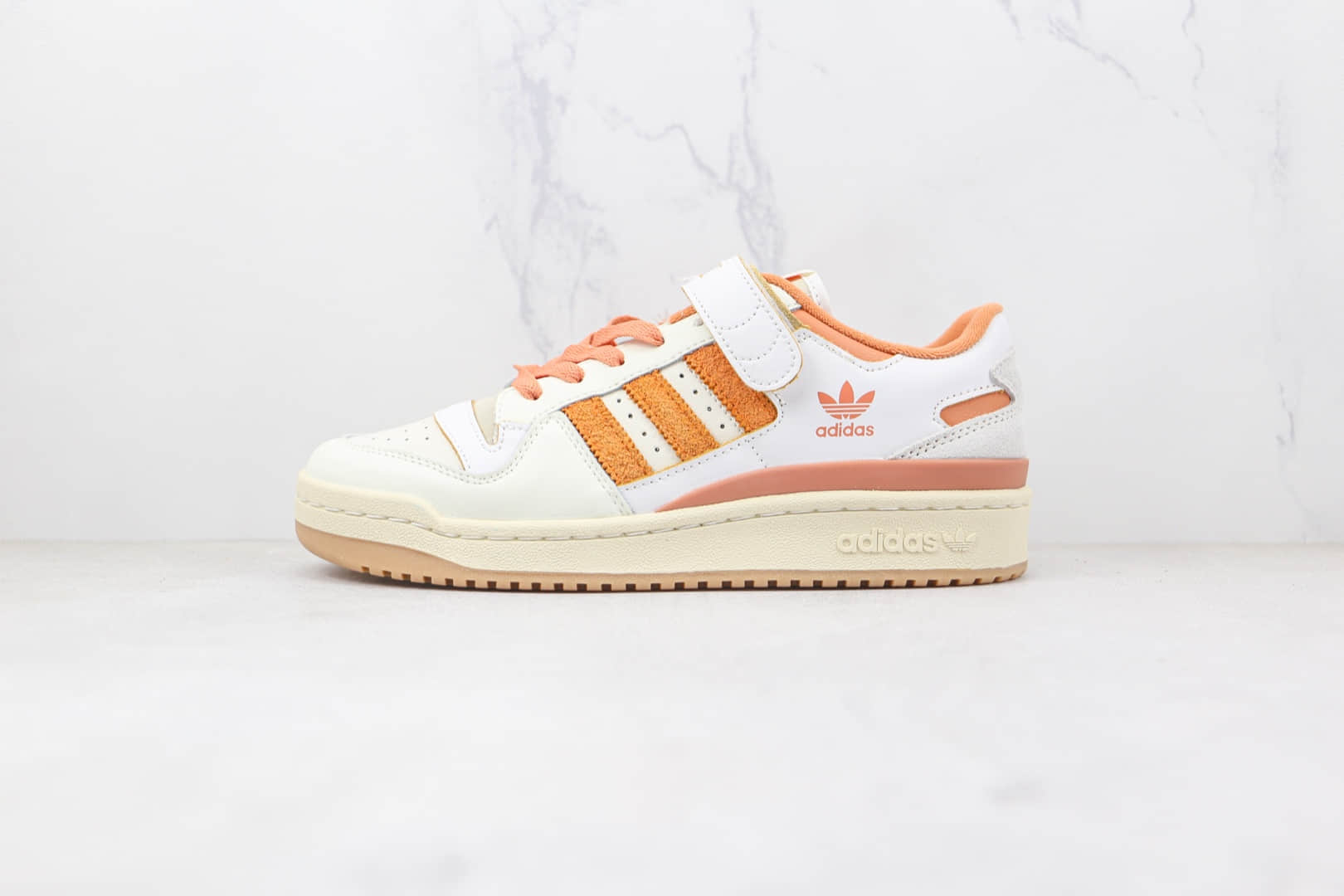 阿迪达斯Adidas originals Forum 84 low纯原版本白桔色三叶草Forum84复古板鞋原盒原标 (ID:79688) - 图片1