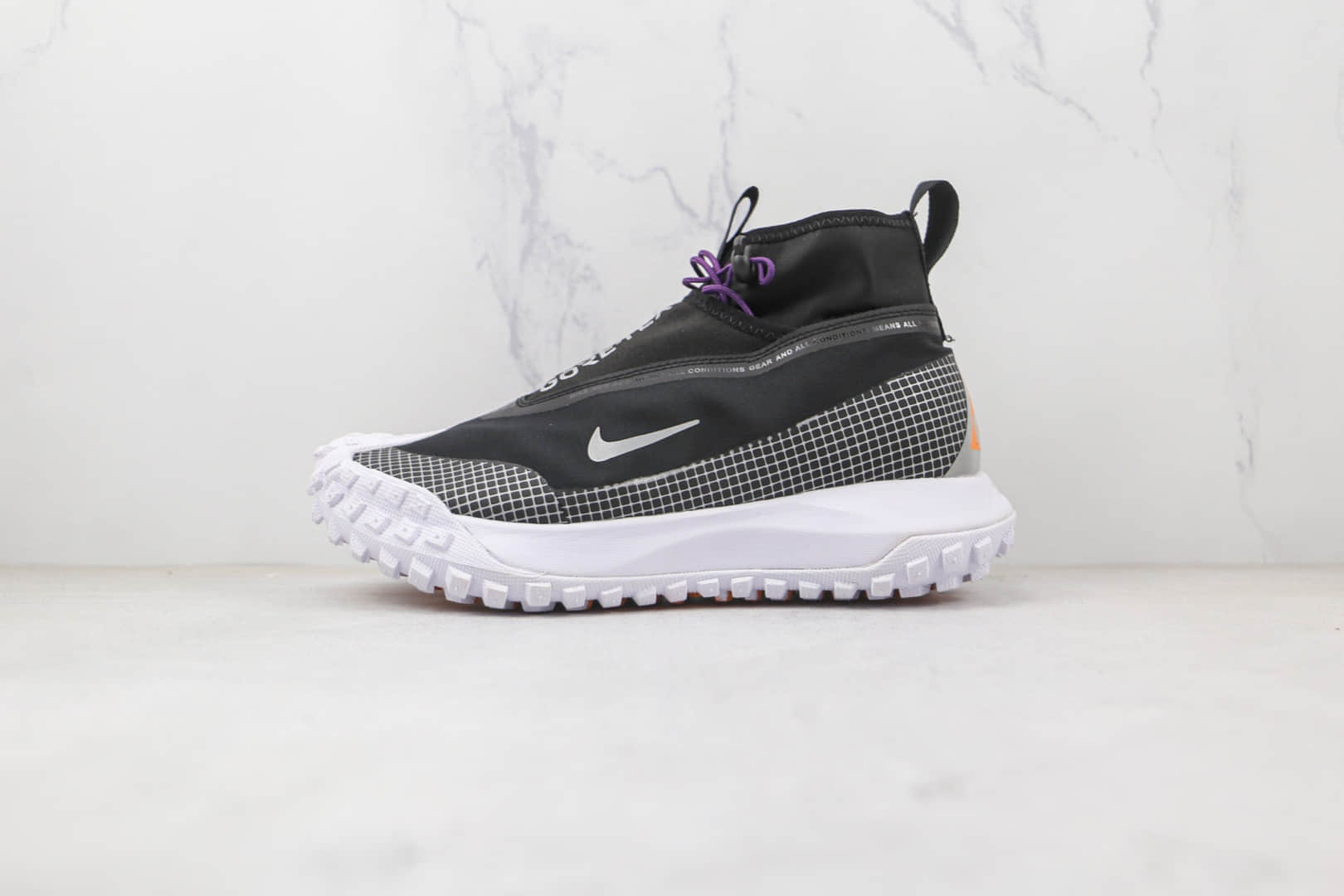 耐克Nike ACG Mountain Fly Gore-tex纯原版本黑白色ACG户外徒步登山鞋原楦头纸板打造 货号:CT2904-001