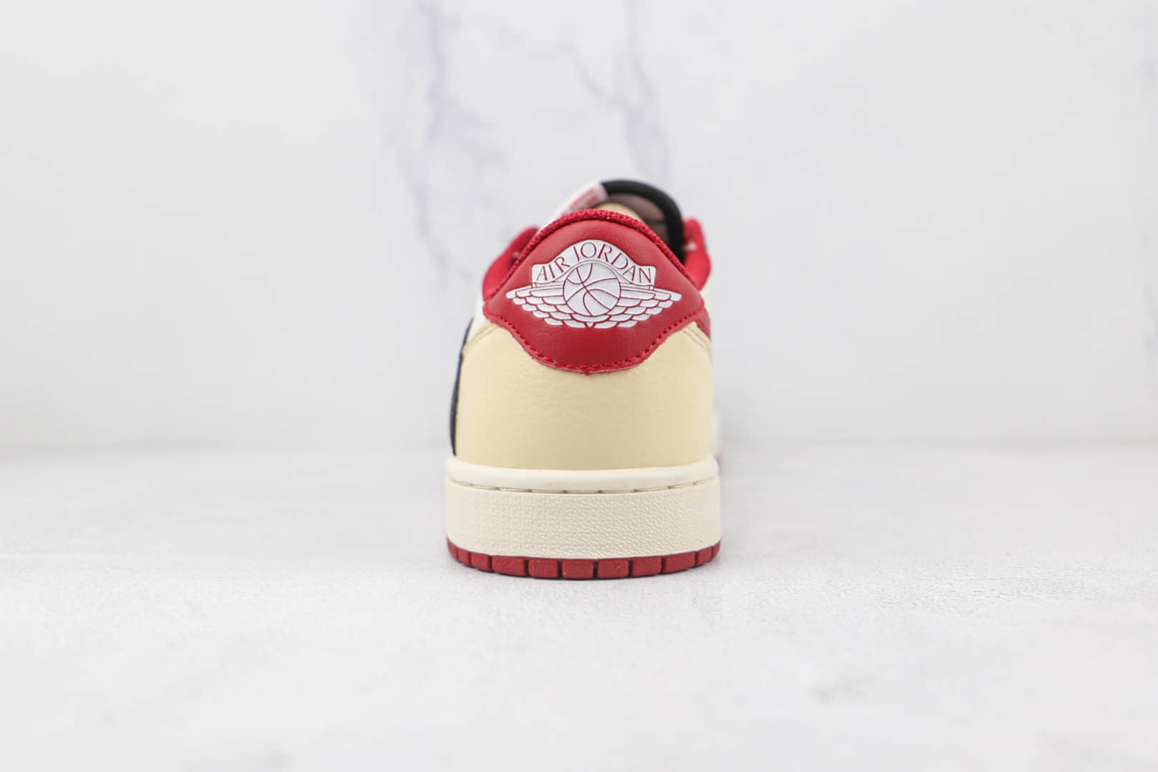 耐克Nike Air Jordan 1 Low OG SP White Red Fog Blue x Travis Scott联名款纯原版本低帮倒勾AJ1白红雾霾蓝板鞋原楦头纸板打造 货号:CM7866-125